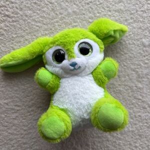 Plush Green and White Bunny Toy